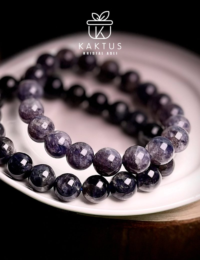 Iolite aka Cordierite Crystal Bracelet Malaysia Crystal Bracelet